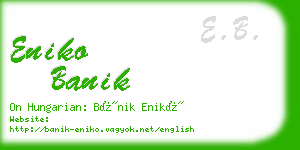 eniko banik business card